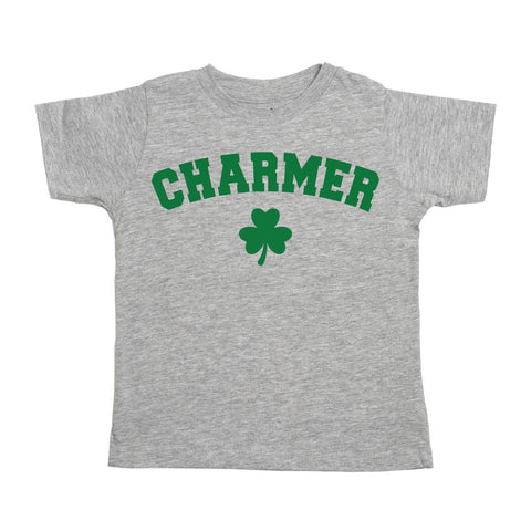Sweet Wink Charmer S/S Shirt - Gray, Sweet Wink, cf-size-3t, cf-size-4t, cf-type-tee, cf-vendor-sweet-wink, Charmer, Shamrock, St Patrick's Day, St Patrick's Day Tee, Sweet Wink, Sweet Wink S