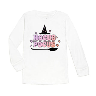 Hocus Pocus L/S Tee - White, Sweet Wink, cf-size-12-18-months, cf-size-4t, cf-type-tee, cf-vendor-sweet-wink, CM22, Halloween, Halloween Shirt, Halloween Tee, Halloween Top, Halloween TShirt,