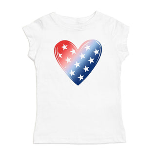 Patriotic Heart S/S White Tee, Sweet Wink, 4th of July, 4th of July Shirt, 4th of July Tee, cf-size-2t, cf-type-tee, cf-vendor-sweet-wink, CM22, Fourth of July, Fourth of July Tee, JAN23, Pat