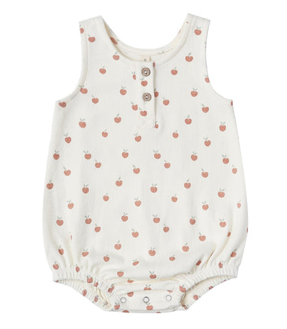 Quincy Mae Ivory Peach Sleeveless Bubble, Quincy Mae, Quincy Mae, Quincy Mae Bubble, Quincy Mae Bubble Romper, Quincy Mae Peach, Quincy Mae Peach Sleeveless Bubble, Quincy Mae Petal Sleeveles