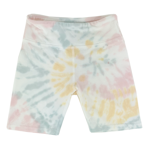 Tiny Whales Smoothie Tie Dye Girls Bike Shorts, Tiny Whales, Bike Shorts, Biker Short, cf-size-6y, cf-size-7y, cf-size-8y, cf-type-shorts, cf-vendor-tiny-whales, CM22, Made in the USA, Shorts
