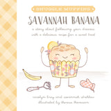 Snuggle Muffins Savannah Banana Book & Snuggler Set, Snuggle Muffins, Book & Snuggler Set, Savannah Banana, Snuggle Muffins, Stuffed Animal, Toys, Stuffed Animal - Basically Bows & Bowties