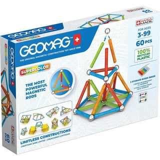 Geomag Supercolor Panels 60pc Set, Geomag, cf-type-building-blocks, cf-vendor-geomag, EB Baby, EB Boy, EB Boys, EB Girls, Geo Mag, Geomag, Geomag Supercolor Panels, Magnetic Blocks, Magnetic 