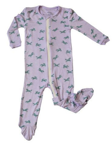 Silkberry Baby Bamboo Printed Footie w/Zipper-Unicorn, Silkberry Baby, Bamboo Footie, CM22, Footie, Footie with Zipper, Pajamas, Silkberry Baby, Silkberry Baby Footie, Silkberry Unicorn, Unic