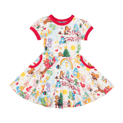 Rock Your Kid Beary Christmas Waisted Dress, Rock Your Baby, All Things Holiday, Care Bear, Care Bear Dress, Care Bears, Christmas, Christmas Care Bear, Christmas Dress, Rock Your Baby, Rock 