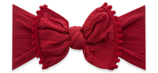 Baby Bling Winter Red Classic Pom Trimmed Knot Headband, Baby Bling, Baby Bling, Baby Bling Bows, Baby Bling Classic Pom Trimmed Knot, Baby Bling Fall 2019 Release, Baby Bling Headband, Baby 