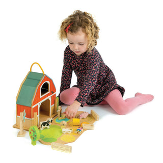 Tender Leaf Toys Little Barn Set, Tender Leaf Toys, Barn, cf-type-toys, cf-vendor-tender-leaf-toys, Classic Wooden Toy, Farm, Farm Animals, Tender Leaf, Tender Leaf Barn, Tender Leaf Toy, Ten