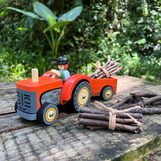 Tender Leaf Toys Farmyard Tractor, Tender Leaf Toys, cf-type-toys, cf-vendor-tender-leaf-toys, Classic Wooden Toy, Tender Leaf, Tender Leaf Toy, Tender Leaf Toys, Tender Leaf Toys Farmyard Tr
