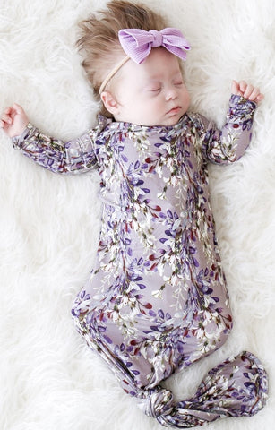 Posh Peanut Trinity Floral Knotted Gown, Posh Peanut, Baby, Cyber Monday, Infant, Knotted Gown, Layette Gown, Posh PEanut, Posh Peanut Knotted Gown, Posh Peanut Trinity Floral, Posh Peanut Tr