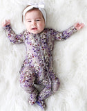 Posh Peanut Trinity Floral Ruffled Zippered Footie, Posh Peanut, Cyber Monday, Footie with Zipper, Posh Peanut, Posh Peanut Floral Footie, Posh Peanut Footie, Posh Peanut Footie with Zipper, 
