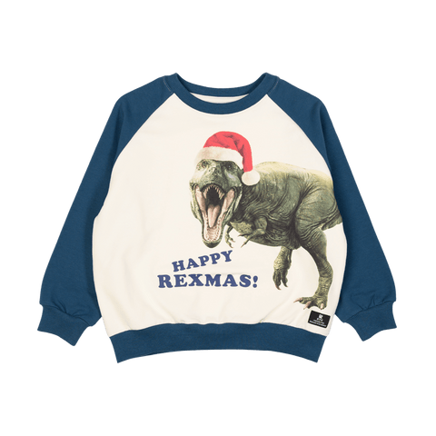 Rock Your Kid Happy Rexmas Sweatshirt, Rock Your Baby, All Things Holiday, cf-size-2, cf-size-6, cf-type-shirt, cf-vendor-rock-your-baby, Christmas, Christmas Dino, Christmas Dress, Dino, Din