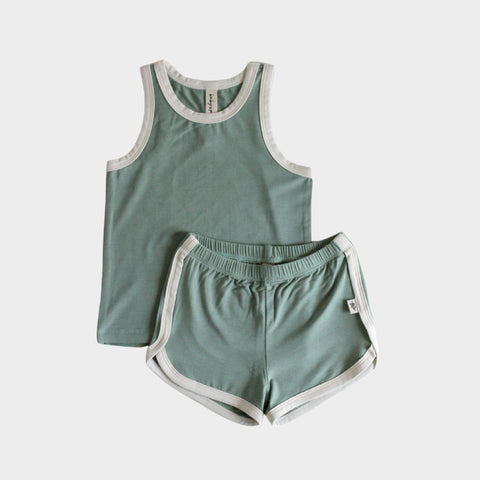 Babysprouts Track Set in Seagreen, Babysprouts, 2pc Outfit, Baby Sprouts, Babysprouts, Babysprouts Seagreen, Babysprouts Track Set, JAN23, Seagreen, Track Set, Baby & Toddler Outfits - Basica