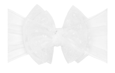 Baby Bling Tulle FAB Headband - White, Baby Bling, Baby bling, Baby Bling FAB, Baby Bling FAB Headband, Baby Bling FAB-BOW-LOUS, Baby Bling Headband, Baby Bling Special Occasion Collection, B