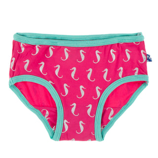 KicKee Pants Prickly Pear Mini Seahorse & Glass Fishing Flies Girls Underwear Set, KicKee Pants, Els PW 8598, Girls Underwear, KicKee, KicKee Girls Underwear, KicKee Pants, KicKee Pants Fish 