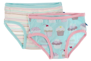 KicKee Pants Summer Sky Cupcakes & Cupcake Stripe Underwear Set, KicKee Pants, CM22, Els PW 8598, KicKee, KicKee Pants, KicKee Pants Culinary Arts, KicKee Pants Girls Underwear Set, KicKee Pa
