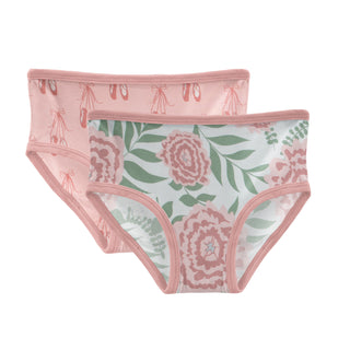 KicKee Pants Fresh Air Florist & Baby Rose Ballet Girls Underwear Set, KicKee Pants, CM22, Els PW 8598, Girls Underwear, KicKee, KicKee Girls Underwear, KicKee Pants, KicKee Pants Baby Rose B