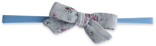 Baby Bling Denim Linen Floral Cotton Print Skinny Bow Headband, Baby Bling, Baby Bling, Baby Bling Bows, Baby Bling Cotton Print headband, Baby Bling Fall 2018 Release, Baby Bling headband, B