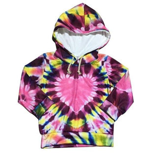 Heart Pink / Fuchsia Tie Dye Hooded Sweatshirt, SD, Heart Hoodie, Heart Pink Fuchsia Tie Dye Hooded Sweatshirt, Sparkledots Heart Pink / Fuchsia Tie Dye Hooded Sweatshirt, Sweatshirt, valenti