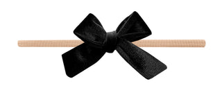 Baby Bling Black / Blush Velvet Bow Skinny Headband, Baby Bling, Baby Baby Bling Headbands, Baby Bling, Baby Bling Black, Baby Bling Black / Blush Velvet Bow Skinny Headband, Baby Bling Black