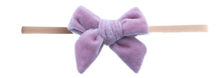 Baby Bling Rose Velvet Bow Skinny Headband – Basically Bows Bowties