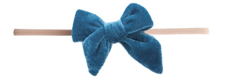 Baby Bling Slate Blue Velvet Bow Skinny Headband, Baby Bling, Baby bling, Baby Bling Bows, Baby Bling Fall 2019 Release, Baby Bling Skinny Headband, Baby Bling Slate Blue, Baby Bling Slate Bl