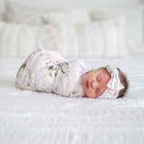 Posh Peanut Vintage Pink Rose Swaddle & Headband Set, Posh Peanut, Posh Peanut, Posh PEanut Rose, Posh Peanut Swaddle & Headband Set, Posh Peanut Swaddle and Headband Set, Posh Peanut Vintage