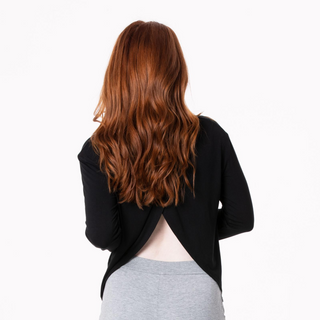 KicKee Pants Solid Midnight Women's L/S Butterfly Open-Back Top, KicKee Pants, CM22, KicKee, KicKee Pants, KP Road Trip, Shorts - Basically Bows & Bowties