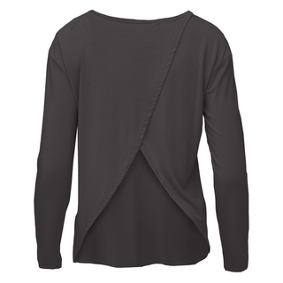 KicKee Pants Solid Midnight Women's L/S Butterfly Open-Back Top, KicKee Pants, CM22, KicKee, KicKee Pants, KP Road Trip, Shorts - Basically Bows & Bowties