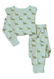 Silkberry Baby Bamboo Printed Pajama Set-Dino, Silkberry Baby, 2pc Pajama Set, Bamboo, Bamboo Pajama Set, Bamboo Pajamas, CM22, Dino Pajama Set, Dinosaur, Pajama, Silkberry, Silkberry Baby, S