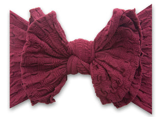 Baby Bling Burgundy Waffle FAB Headband, Baby Bling, Baby Bling, Baby Bling Bows, Baby Bling Burgundy, Baby Bling Burgundy Waffle FAB-BOW-LOUS, Baby bling FAB, Baby Bling FAB-BOW-LOUS, Baby B