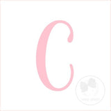 Medium White w/Light Pink Monogram Hair Bow on Clippie, Wee Ones, Alligator Clip, Alligator Clip Hair Bow, cf-type-hair-bow, cf-vendor-wee-ones, Clippie, Grosgrain, Hair Bow, Initial, Initial