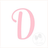 Medium White w/Light Pink Monogram Hair Bow on Clippie, Wee Ones, Alligator Clip, Alligator Clip Hair Bow, cf-type-hair-bow, cf-vendor-wee-ones, Clippie, Grosgrain, Hair Bow, Initial, Initial