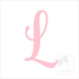 Medium White w/Light Pink Monogram Hair Bow on Clippie, Wee Ones, Alligator Clip, Alligator Clip Hair Bow, cf-type-hair-bow, cf-vendor-wee-ones, Clippie, Grosgrain, Hair Bow, Initial, Initial