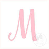 Mini White w/Light Pink Monogram Hair Bow on Clippie, Wee Ones, Alligator Clip, Alligator Clip Hair Bow, cf-type-hair-bow, cf-vendor-wee-ones, Clippie, Grosgrain, Hair Bow, Initial, Initial H