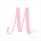 Medium White w/Light Pink Monogram Hair Bow on Clippie, Wee Ones, Alligator Clip, Alligator Clip Hair Bow, cf-type-hair-bow, cf-vendor-wee-ones, Clippie, Grosgrain, Hair Bow, Initial, Initial