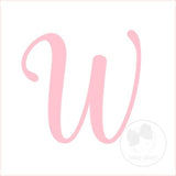 Medium White w/Light Pink Monogram Hair Bow on Clippie, Wee Ones, Alligator Clip, Alligator Clip Hair Bow, cf-type-hair-bow, cf-vendor-wee-ones, Clippie, Grosgrain, Hair Bow, Initial, Initial