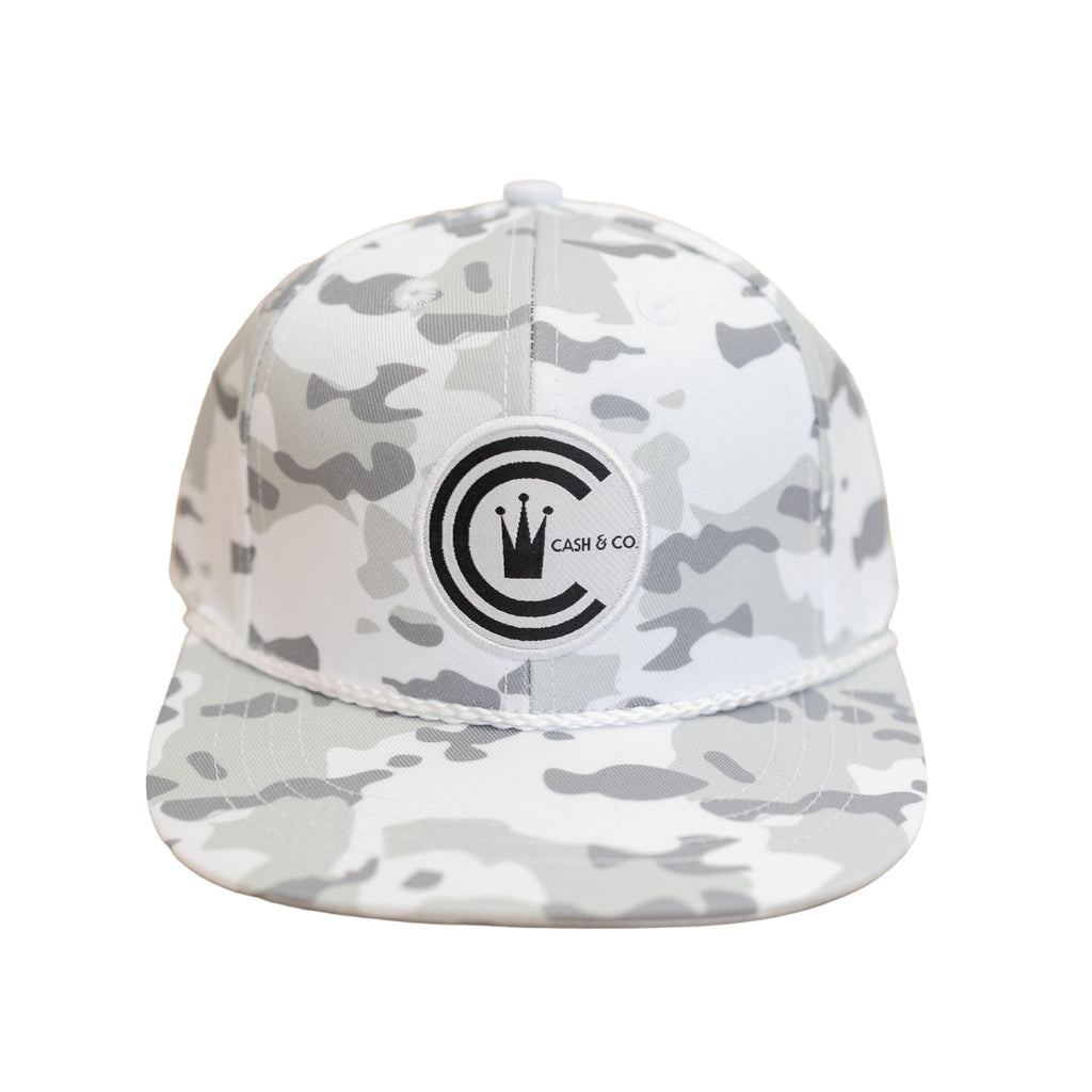 Cash & Co White Camo Hat Basically Bows & Bowties