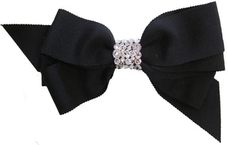 XLarge Grosgrain Hair Bow w/Swarovski Crystals on Clippie, Bari Lynn, Alligator Clip, Alligator Clip Hair Bow, cf-type-hair-bow, cf-vendor-bari-lynn, Grosgrain, Hair Bow, Hair Bow on Clippie,
