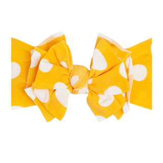Baby Bling Yellow Polka Dot Printed FAB-BOW-LOUS Headband, Baby Bling, Baby Baby Bling Headbands, Baby Bling, Baby Bling Character Collection, Baby Bling FAB, Baby Bling FAB-BOW-LOUS, Baby Bl