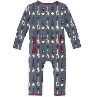 KicKee Pants Slate Guitars and Stars Coverall with Zipper, KicKee Pants, CM22, Coverall, Coverall with Zipper, KicKee, KicKee Coverall, KicKee Pants, KicKee Pants County Fair, KicKee Pants Co