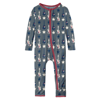 KicKee Pants Slate Guitars and Stars Coverall with Zipper, KicKee Pants, CM22, Coverall, Coverall with Zipper, KicKee, KicKee Coverall, KicKee Pants, KicKee Pants County Fair, KicKee Pants Co