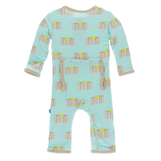 KicKee Pants Summer Sky Pancakes Coverall with Zipper, KicKee Pants, CM22, Coverall, Coverall with Zipper, KicKee, KicKee Pants, KicKee Pants Coverall with Zipper, KicKee Pants Culinary Arts,