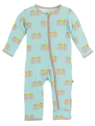 KicKee Pants Summer Sky Pancakes Coverall with Zipper, KicKee Pants, CM22, Coverall, Coverall with Zipper, KicKee, KicKee Pants, KicKee Pants Coverall with Zipper, KicKee Pants Culinary Arts,