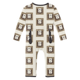 KicKee Pants Natural S'mores Coverall with Zipper, KicKee Pants, CM22, Coverall, Coverall with Zipper, KicKee, KicKee Coverall, KicKee Pants, KicKee Pants Coverall, KicKee Pants Coverall with