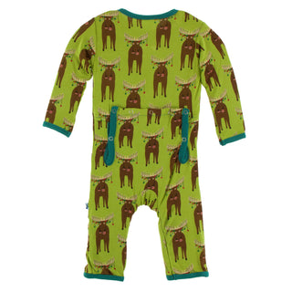 KicKee Pants Meadow Bad Moose Coverall with Zipper, KicKee Pants, All Things Holiday, Christmas, Christmas Coverall, Christmas Pajama, Christmas Pajamas, Coverall, Coverall with Zipper, Cover