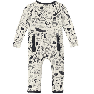 KicKee Pants Doodles Coverall with Zipper, KicKee Pants, CM22, Coverall, Coverall with Zipper, Coveralls, Fitted Coverall, KciKee Coverall, KicKee, KicKee Coverall, KicKee Pants, KicKee Pants
