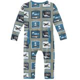 KicKee Pants Silver Sage Lunchboxes Coverall with Zipper, KicKee Pants, cf-size-12-18-months, cf-size-18-24-months, cf-type-coverall, cf-vendor-kickee-pants, CM22, Coverall, Coverall with Zip