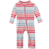 KicKee Pants Cotton Candy Stripe Coverall with Zipper, KicKee Pants, CM22, Coverall, Coverall with Zipper, KicKee, KicKee Coverall, KicKee Pants, KicKee Pants Cotton Candy Stripe, KicKee Pant