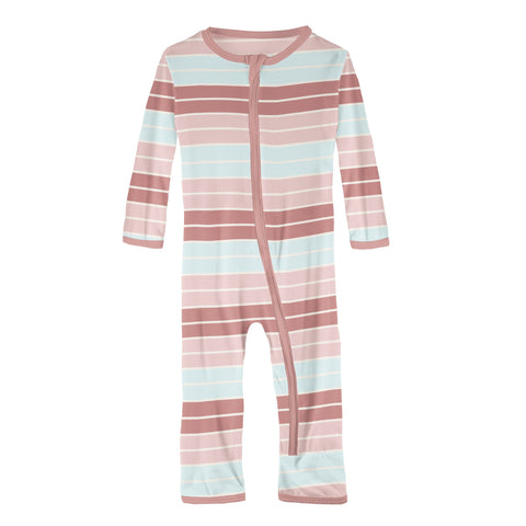KicKee Pants Active Stripe Coverall with Zipper, KicKee Pants, cf-size-18-24-months, cf-size-2t, cf-size-3t, cf-type-coverall, cf-vendor-kickee-pants, CM22, Coverall, Coverall with Zipper, Co