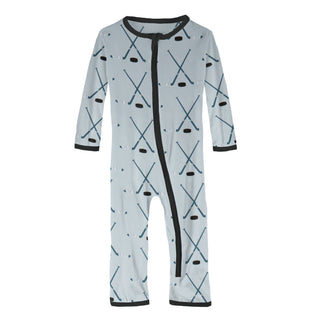 KicKee Pants Pearl Blue Hockey Coverall with Zipper, KicKee Pants, CM22, Coverall, Coverall with Zipper, Coveralls, Fitted Coverall, KciKee Coverall, KicKee, KicKee Coverall, KicKee Pants, Ki